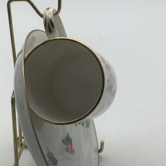 Crown Staffordshire England Roses and Pansies Demitasse Cup and Saucer - Picture 6 of 9